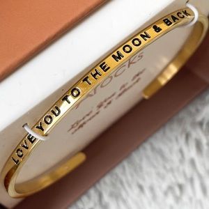 Silver Plated Cuff Saying Quote Bracelet